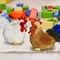 Aurora Mini Flopsie Bundle of 6" Floppy Beanbag Chicken & 6" Rooster Stuffed Animals - New Chicken & Cocky Rooster, Multicolor